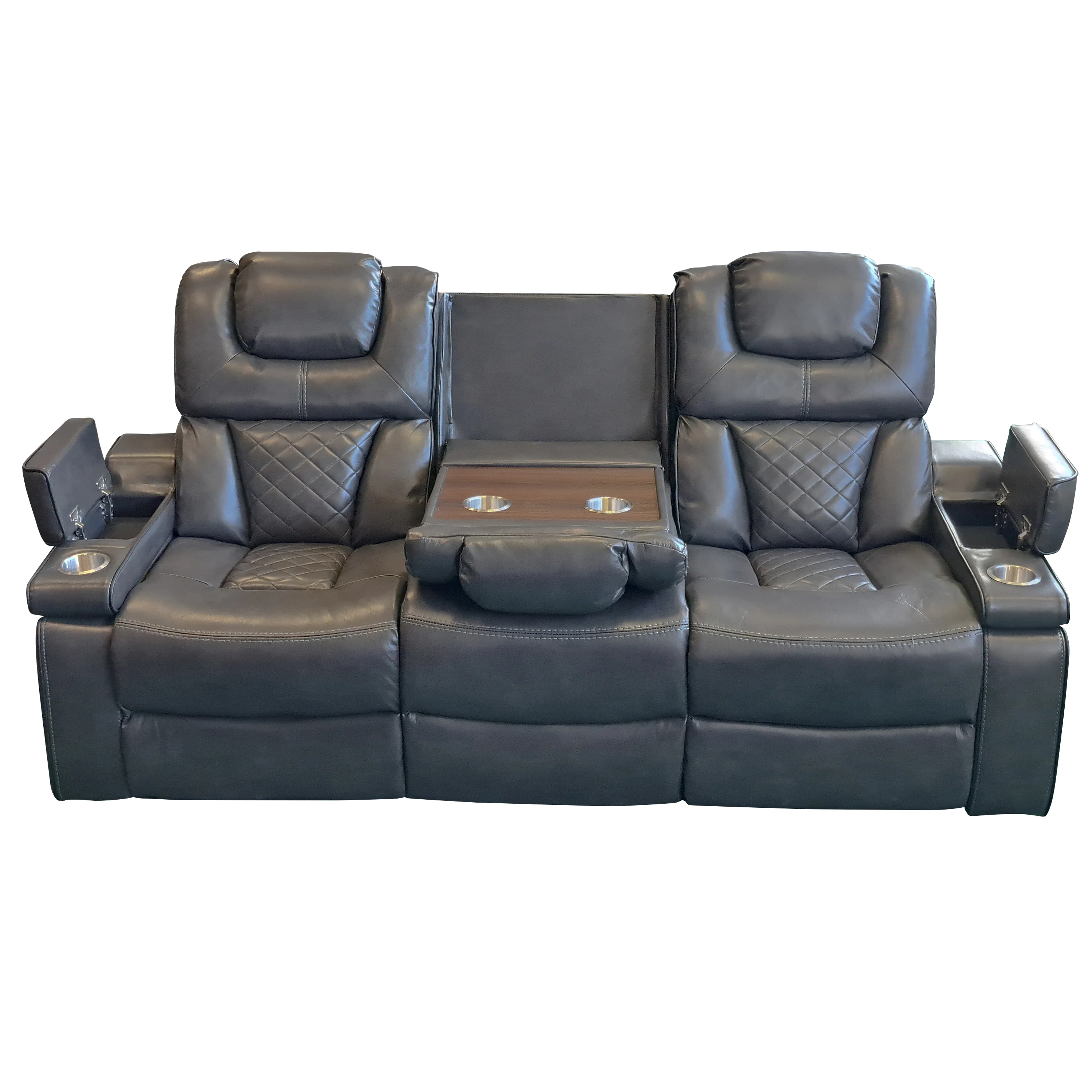 Roseline 3-2 Charcoal Reclining Suite with Console - Image 5
