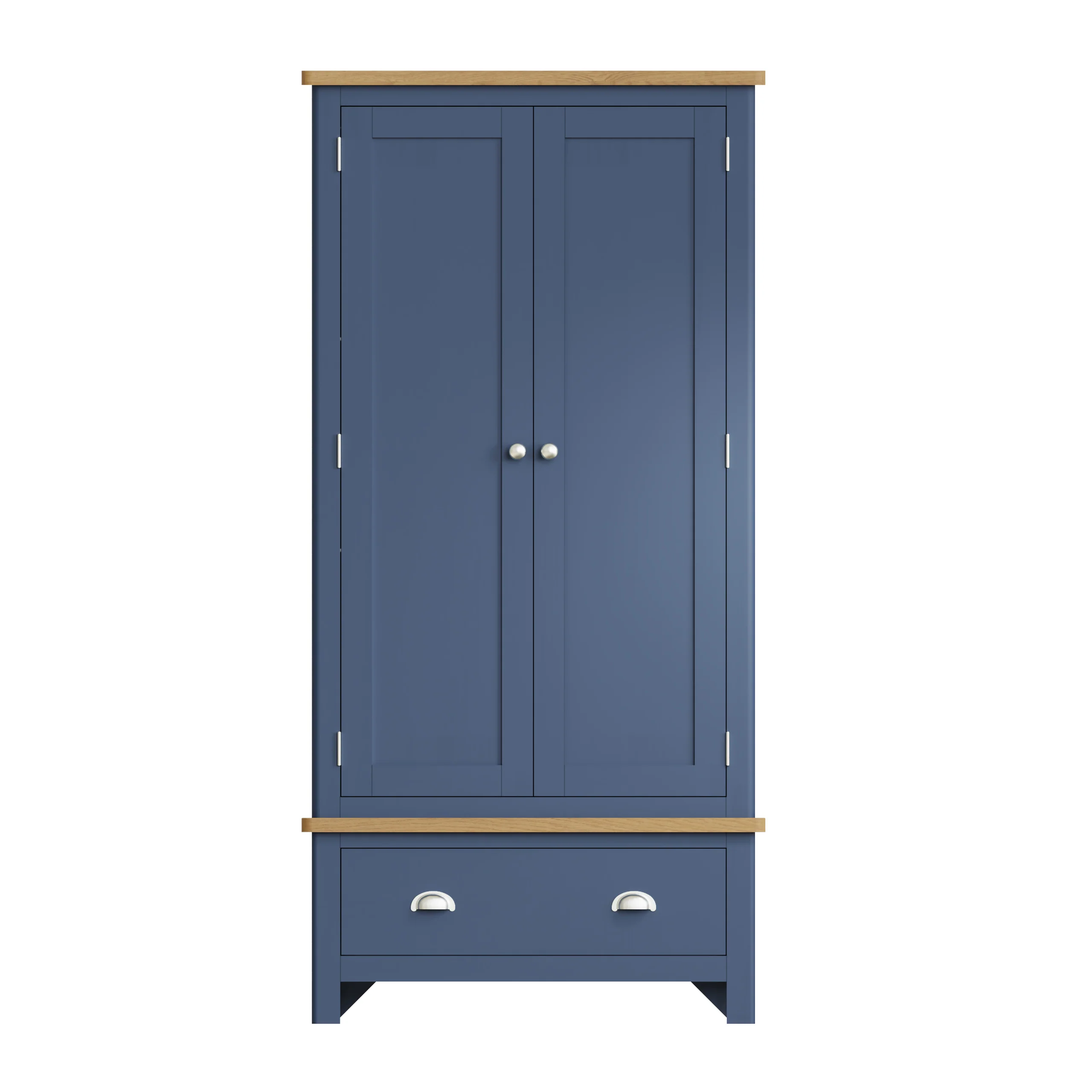 Simba 2 Door Gents Wardrobe Blue - Image 3