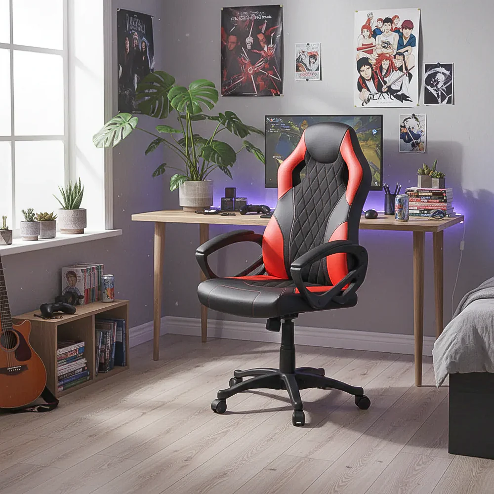 Titan Gaming Chair – Black & Red Ergonomic Office Chair - Image 6