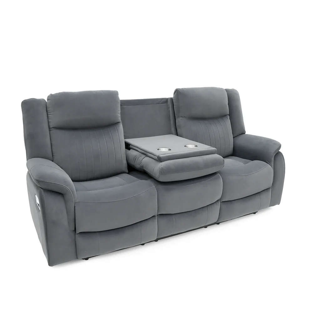 Torque - 3+2+1 Grey Reclining Suite - Image 7