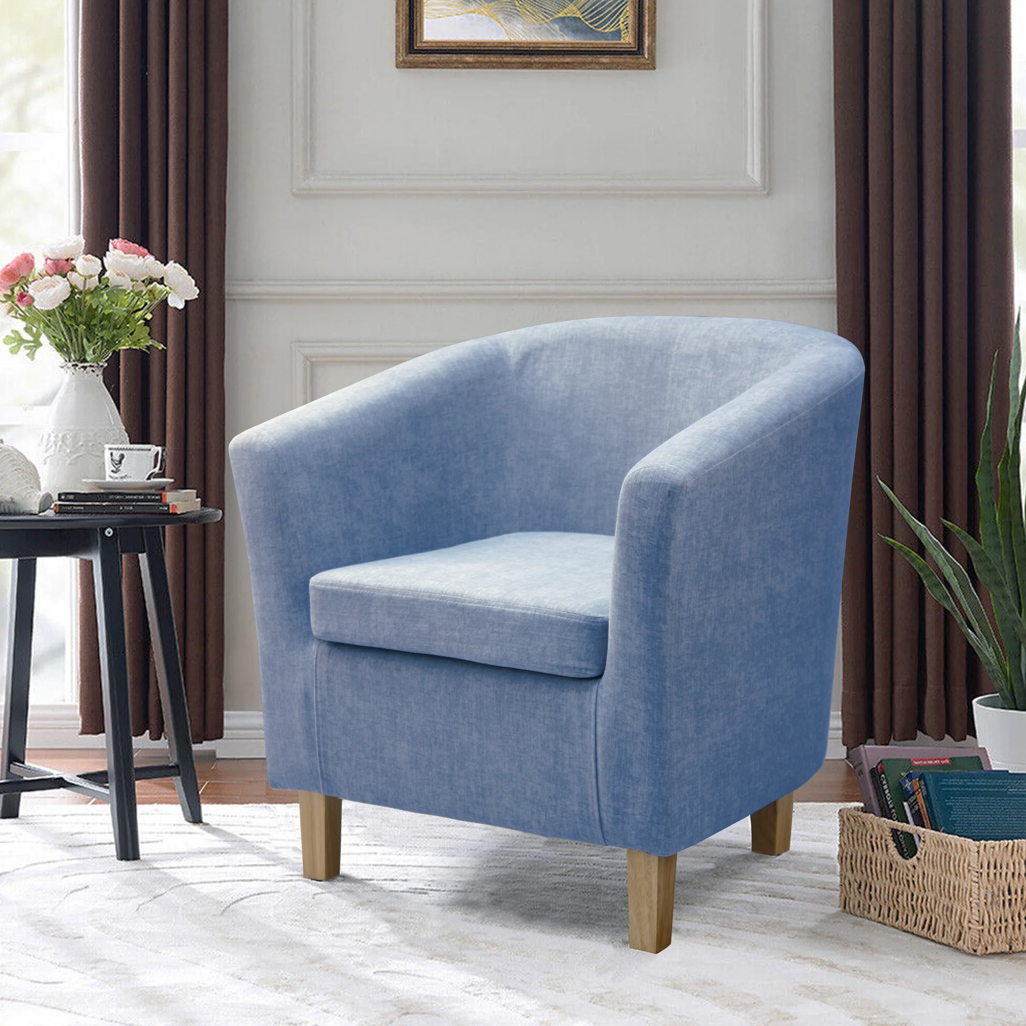 Tub Chair - Blue - Image 4