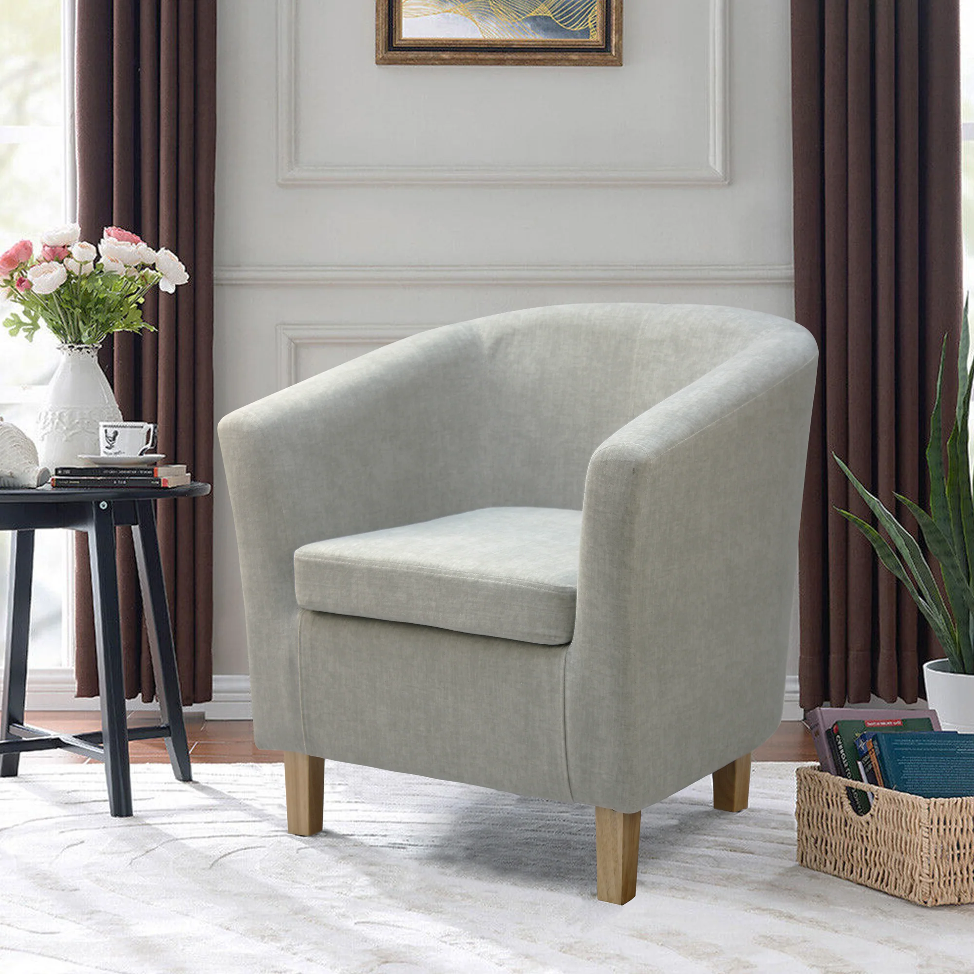 Tub Chair - Greige - Image 4