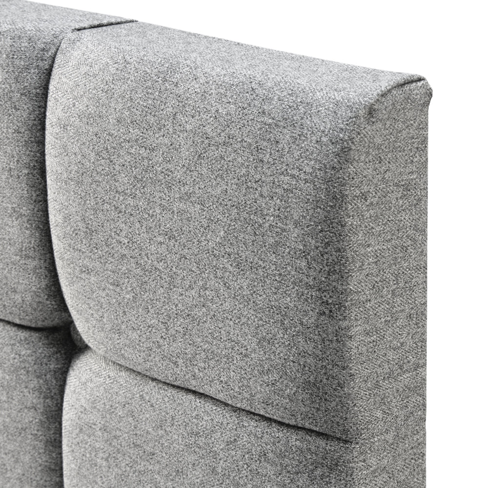 Tweed - Cubed Buttoned Double Headboard (4ft6) - Image 2